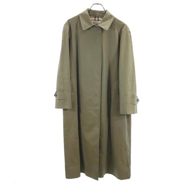 Burberrys バーバリーズ 90s オールド ステンカラーコート 15AB3 カーキ系 レディース