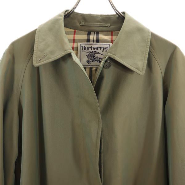 Burberrys バーバリーズ 90s オールド ステンカラーコート 15AB3 カーキ系 レディース