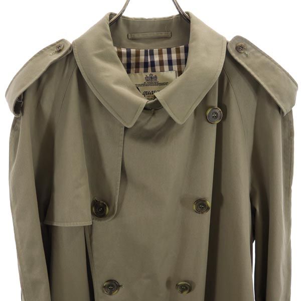 Aquascutum アクアスキュータム 英国製 トレンチコート カーキ系 メンズ
