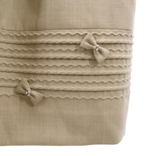 Rene ルネ 日本製 ウールブレンド ノースリーブ ワンピース 36 ベージュ系 フロントジップ レディース