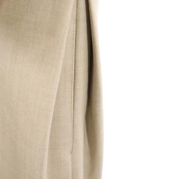 Rene ルネ 日本製 ウールブレンド ノースリーブ ワンピース 36 ベージュ系 フロントジップ レディース