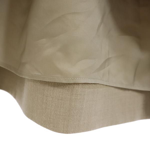 Rene ルネ 日本製 ウールブレンド ノースリーブ ワンピース 36 ベージュ系 フロントジップ レディース