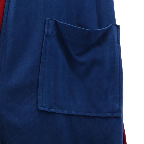 AFTER HOURS by DIPLOMAT 70s ヴィンテージ 半袖 ベルベット調 ローブ コート F ブルー系 メンズ