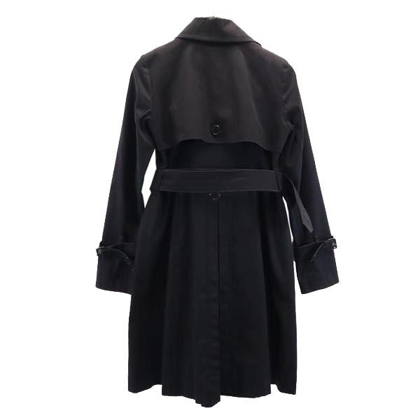 BURBERRY BLUE LABEL バーバリーブルーレーベル 日本製 三陽商会 トレンチコート 36 ブラック レディース