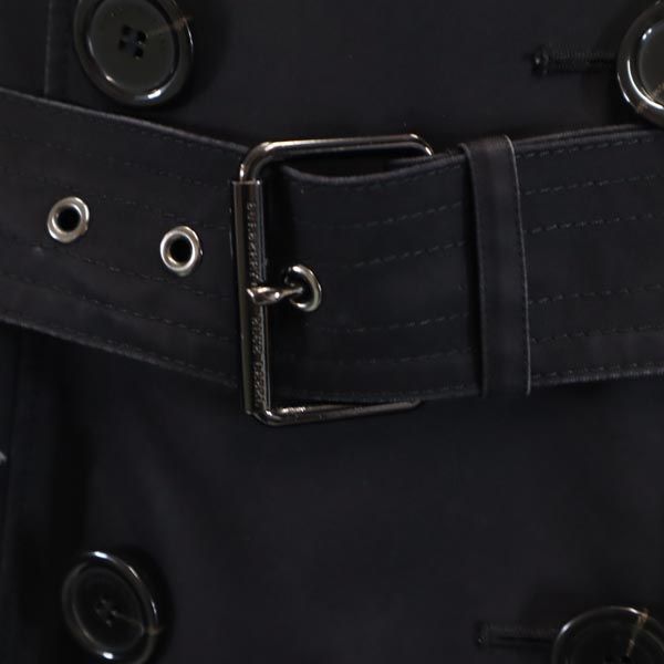 BURBERRY BLUE LABEL バーバリーブルーレーベル 日本製 三陽商会 トレンチコート 36 ブラック レディース