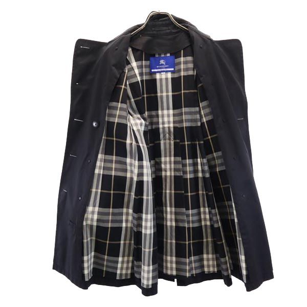 BURBERRY BLUE LABEL バーバリーブルーレーベル 日本製 三陽商会 トレンチコート 36 ブラック レディース