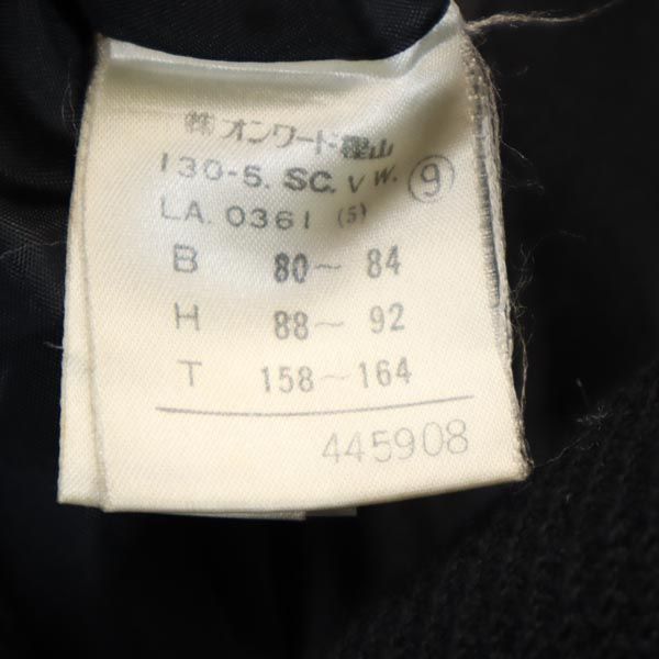 VAL by VALENTINO GARAVANI バルバイヴェレンティノガラヴァーニ ウール ステンカラーコート 9 ブラック レディース