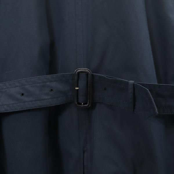BURBERRY バーバリー 英国製 ステンカラーコート 50 ネイビー ウエストベルト メンズ