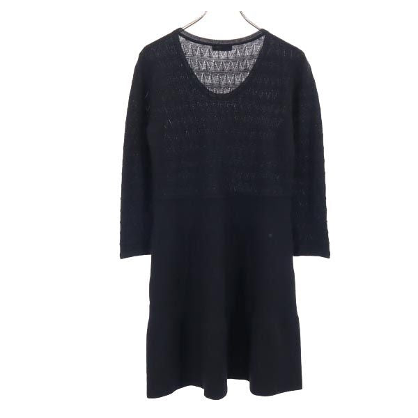 MAX&CO マックスアンドコー 長袖 レース切替 ワンピース M ブラック系 レディース