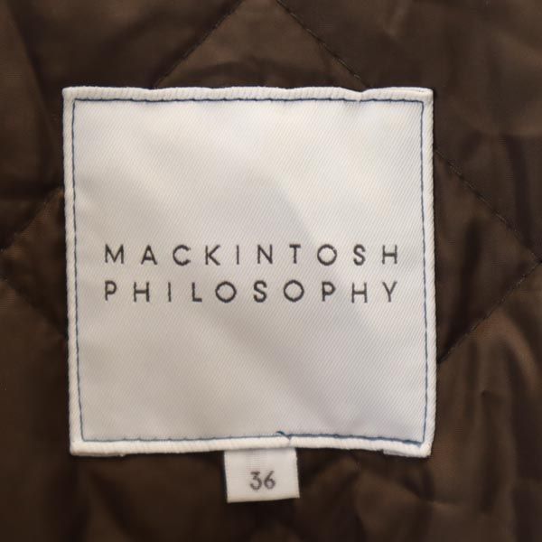 MACKINTOSH PHILOSOPHY マッキントッシュフィロソフィー 三陽商会 キルティングジャケット 36 パープル フード レディース