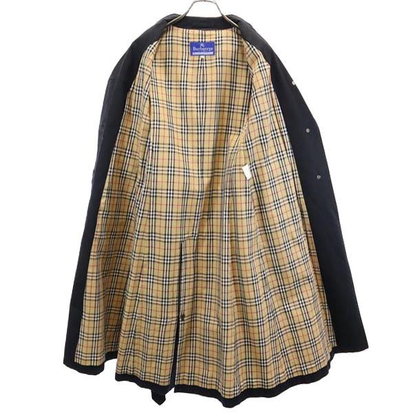 BURBERRY BLUE LABEL バーバリーブルーレーベル 90s オールド ステンカラーコート 38 黒 レディース