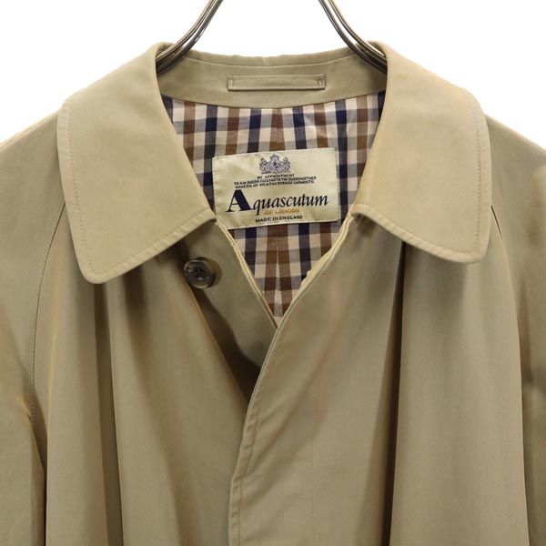 Aquascutum アクアスキュータム ステンカラーコート カーキ メンズ