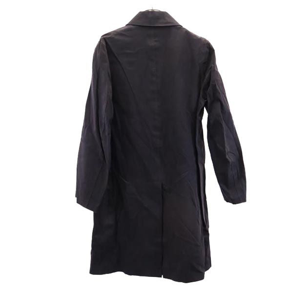 A.P.C. アーペーセー ゴム引き 長袖 ラバーコーティング ステンカラーコート M ネイビー レディース