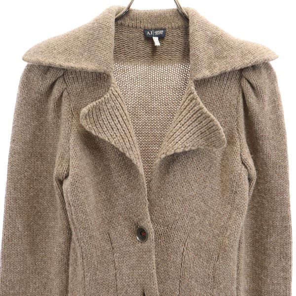ARMANI JEANS アルマーニジーンズ ニット カーディガン USA6 ブラウン レディース