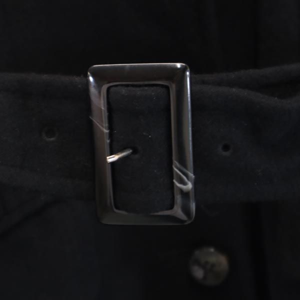 Rene ルネ カシミヤウール ステンカラーコート 36 ブラック 日本製 レディース