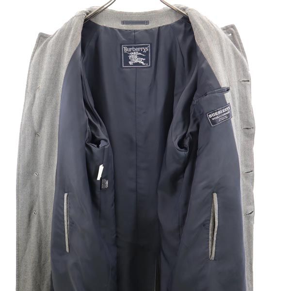 バーバリーズ 90s オールド カシミヤウール ステンカラーコート グレー系 Burberrys メンズ