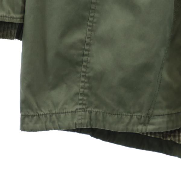 ARMANI EXCHANGE アルマーニエクスチェンジ ミリタリー フェイクファー モッズコート Ｌ カーキ系 レディース