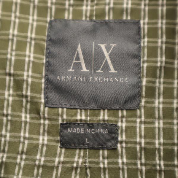 ARMANI EXCHANGE アルマーニエクスチェンジ ミリタリー フェイクファー モッズコート Ｌ カーキ系 レディース