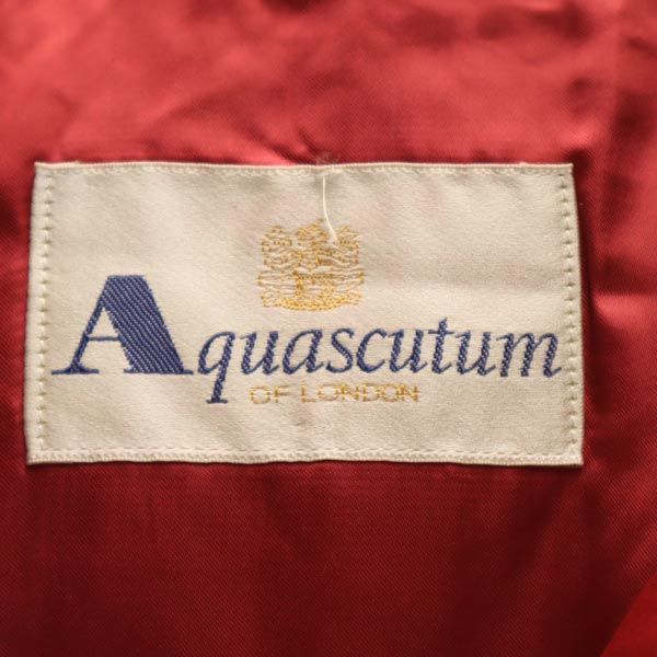 Aquascutum アクアスキュータム 日本製 トレンチコート 9 赤 薄中綿入 レディース