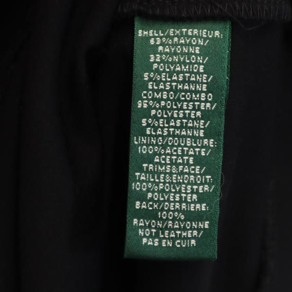 LAUREN RALPH LAUREN ローレンラルフローレン 7分袖 切替 ワンピース 4 ブラック DRESS レディース