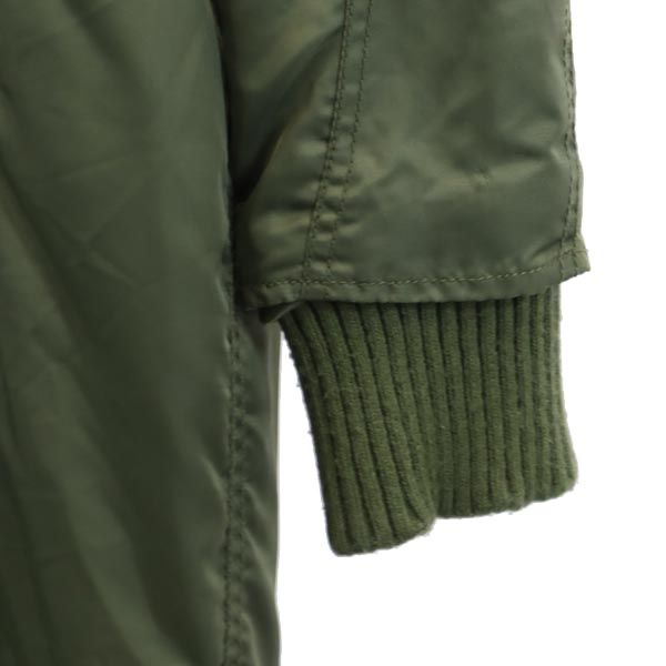 ALPHA INDUSTRIES アルファインダストリーズ リアルファー ミリタリー モッズコート M カーキ 裏キルティング レディース