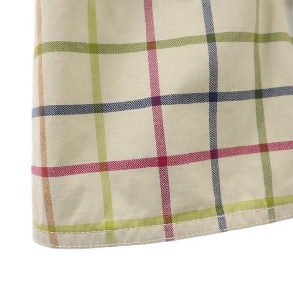 COACH コーチ コットン ロング チェック柄 ステンカラーコート 2 レディース