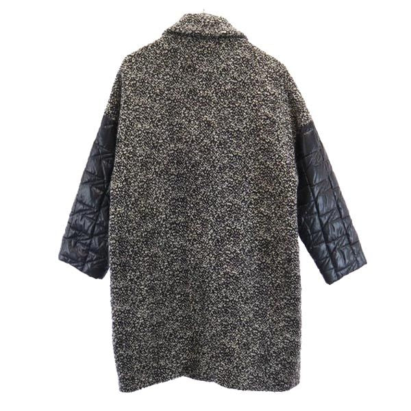 ポールスミス ツイード ステンカラーコート 38 ブラック系 Paul Smith レディース