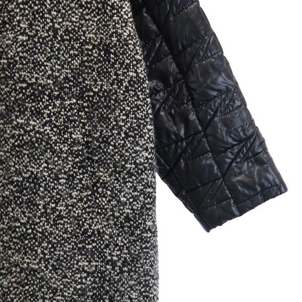 ポールスミス ツイード ステンカラーコート 38 ブラック系 Paul Smith レディース