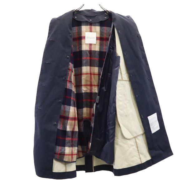 MACKINTOSH PHILOSOPHY マッキントッシュフィロソフィー 三陽商会 日本製 ライナー付き ステンカラーコート 36 ネイビー レディース