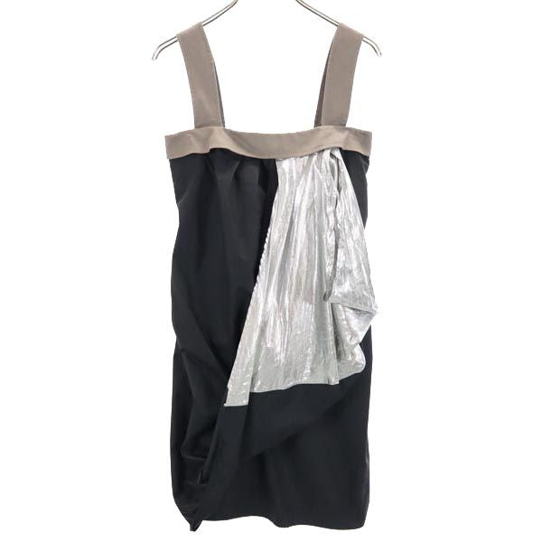 MAX MARA マックスマーラ キャミソール ワンピース 40 ブラック系 バックジップ レディース