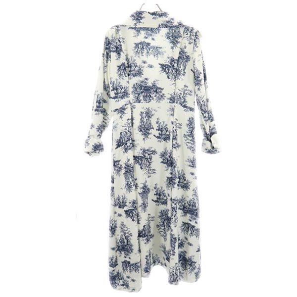 AMERI UNDRESSED アメリ 総柄 長袖 シャツワンピース M ホワイト系 レディース