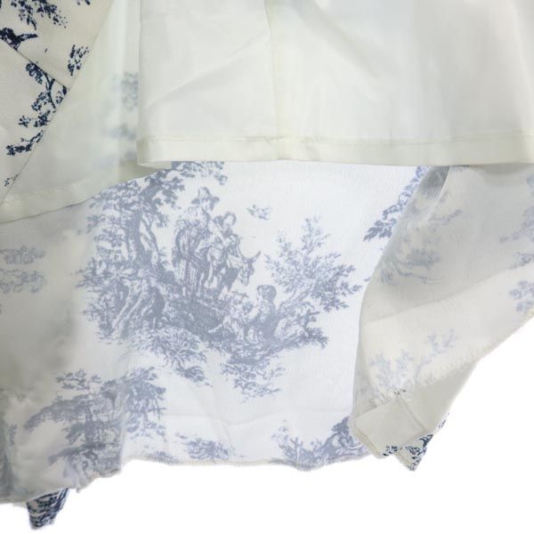 AMERI UNDRESSED アメリ 総柄 長袖 シャツワンピース M ホワイト系 レディース