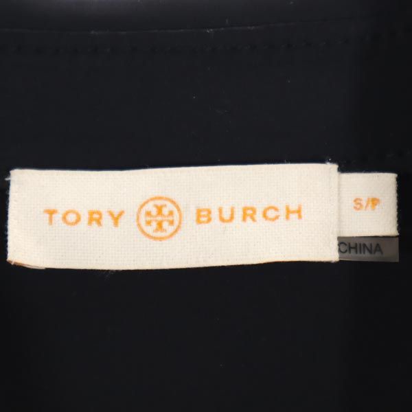 トリーバーチ 長袖 ナイロン ワンピース S ブラック Tory Burch レディース