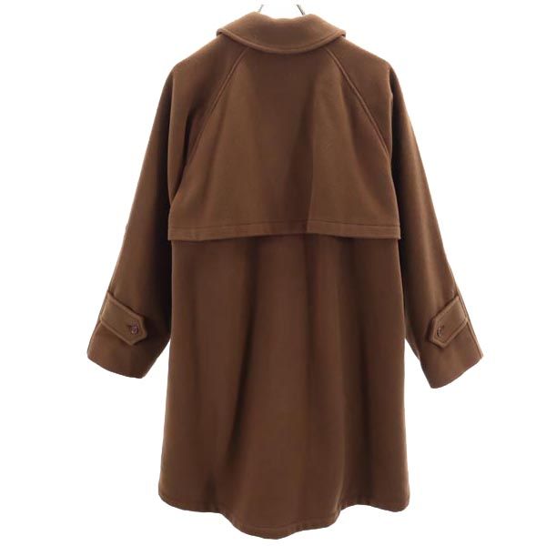 Burberrys バーバリーズ 90s 英国製 オールド カシミヤウールブレンド ステンカラーコート ブラウン系 レディース