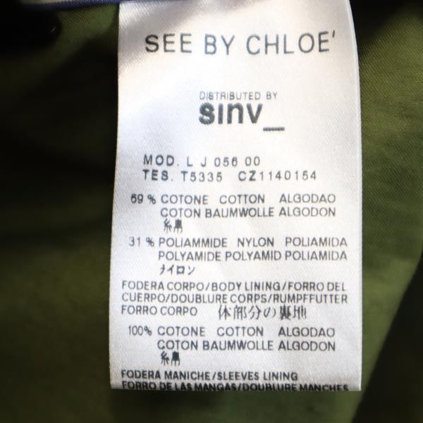 SEE BY CHLOE シーバイクロエ モッズコート 4 カーキ レディース