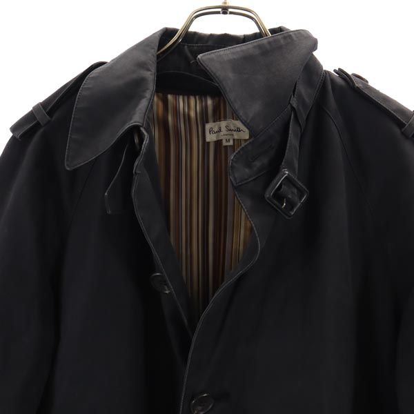 Paul Smith ポールスミス 日本製 ライナー付き ステンカラーコート M ブラック系 LONDON メンズ