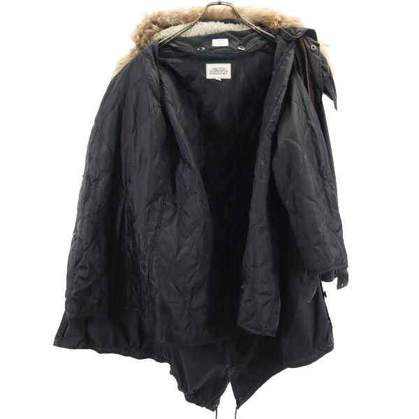 earth music&ecology アースミュージックアンドエコロジー × アヴィレックス コラボ キルティングライナー付き モッズコート S ブラック系 Violet Label AVIREX レディース