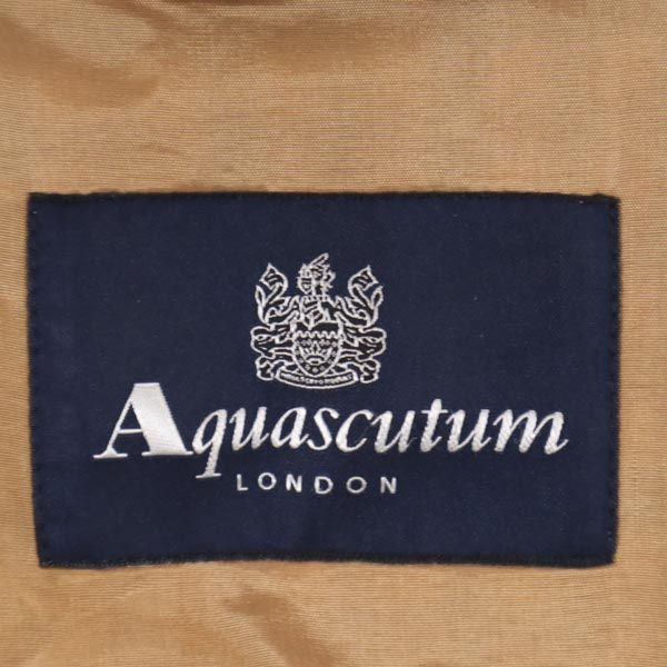 Aquascutum アクアスキュータム イギリス製 ライナー付き ステンカラーコート ベージュ メンズ