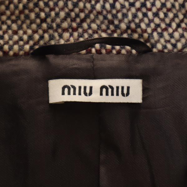ミュウミュウ 長袖 ワンピース 38 ブラウン系 MIUMIU レディース