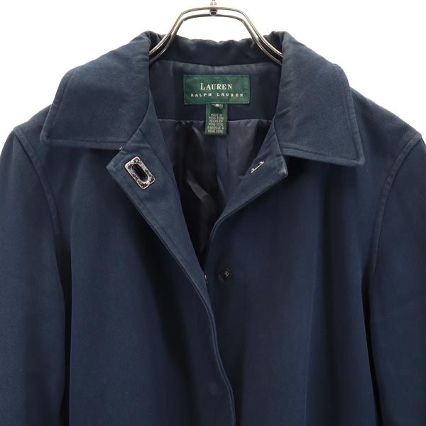 LAUREN RALPH LAUREN ローレンラルフローレン 長袖 ステンカラーコート S ネイビー系 レディース