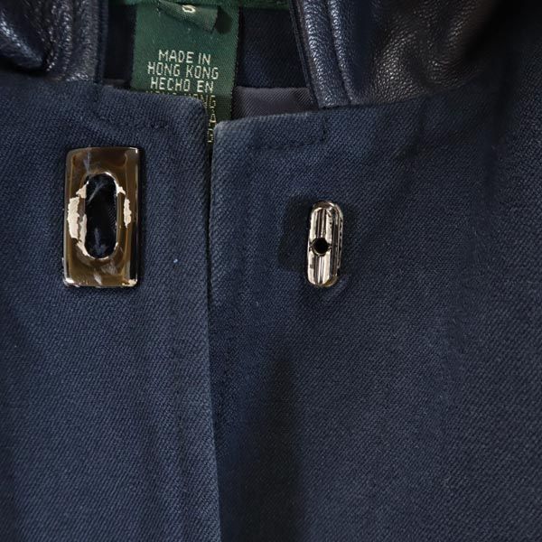 LAUREN RALPH LAUREN ローレンラルフローレン 長袖 ステンカラーコート S ネイビー系 レディース