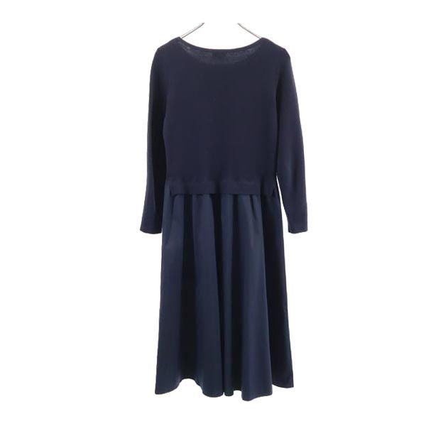 MACKINTOSH PHILOSOPHY マッキントッシュフィロソフィー 長袖 ロングワンピース 38 ネイビー レディース