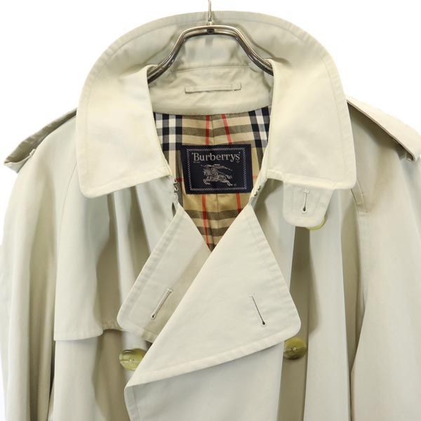 Burberrys バーバリーズ 90s 三陽商会 日本製 オールド トレンチコート 98-185-8 アイボリー系 メンズ