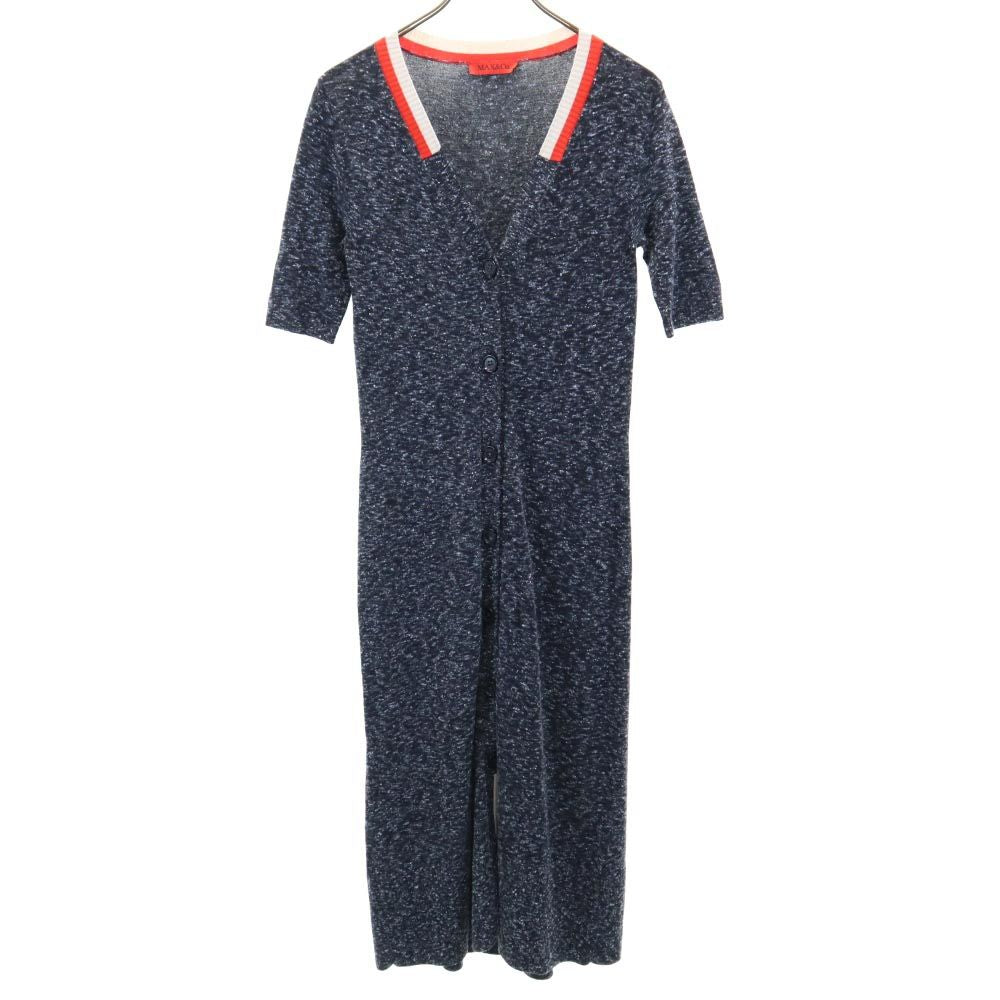 MAX&CO マックスアンドコー 半袖 ニット ワンピース XS ネイビー系 レディース