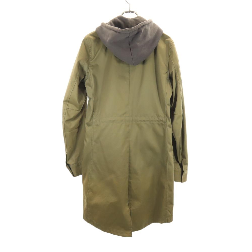 wjk reluxe ダブルジェーケーリラックス 日本製 2way ミリタリーコート S カーキ スウェット フード メンズ