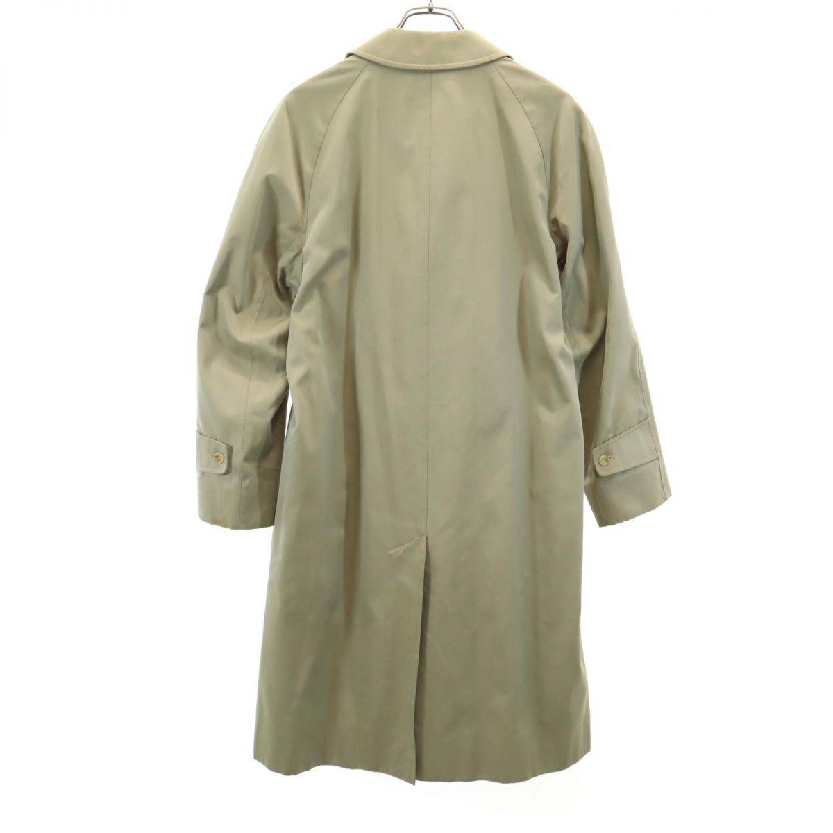 Aquascutum アクアスキュータム 80s ヴィンテージ ステンカラーコート 34 カーキ メンズ