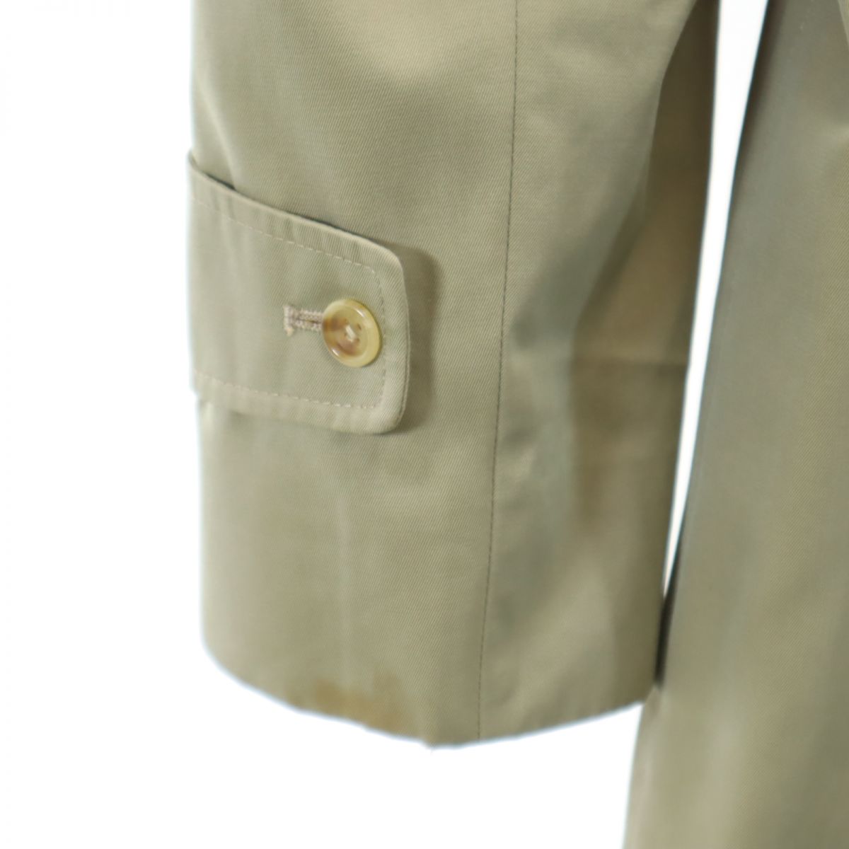 Aquascutum アクアスキュータム 80s ヴィンテージ ステンカラーコート 34 カーキ メンズ