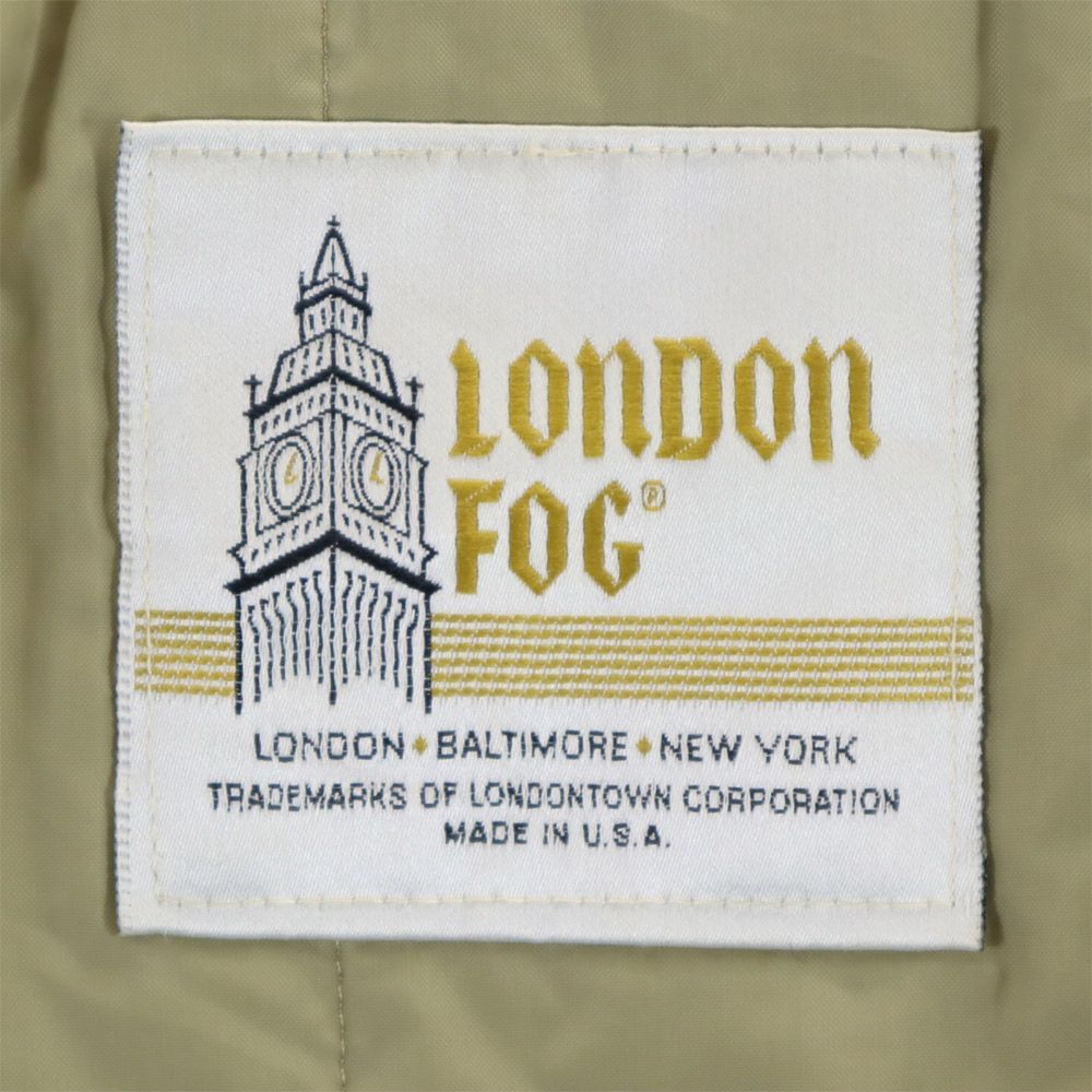 LONDON FOG ロンドンフォグ 80s 90s USA製 オールド ライナー付き ステンカラーコート 14 ベージュ レディース