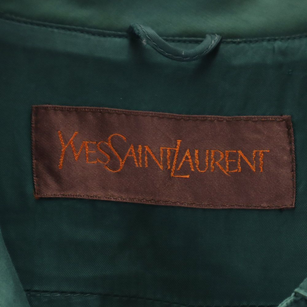 YVES SAINT LAURENT イヴサンローラン 90s オールド コート グリーン レディース
