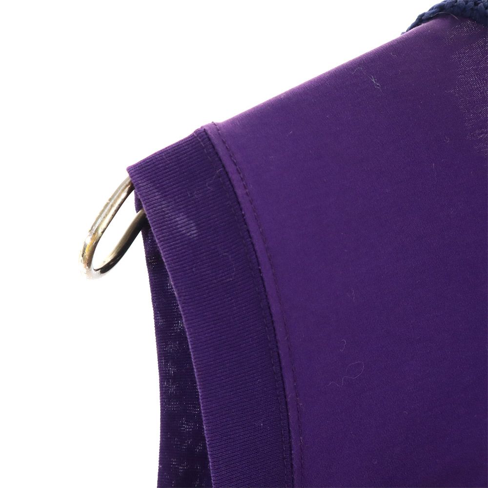 JOHN LAWRENCE SULLIVAN ジョンローレンスサリバン 日本製 ノースリーブ ニット ドッキング ロングワンピース X パープル×ネイビー レディース